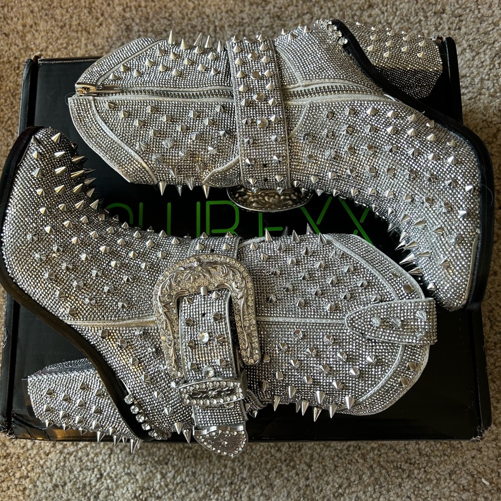 Club Exx Spiked Sheriff Shine Cowboy Boots